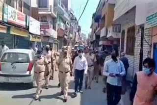 people seen walking out of homes in lockdown in Rohtak