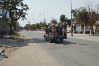 flag march by police in bathinda during curfew