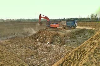 violation of section 144 in abhanpur, illegal mining going on indiscriminately