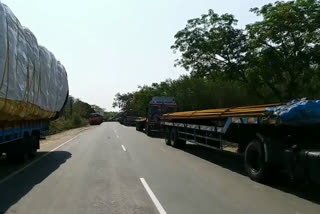 stopped vehicles at bhadradri kothagudem bhadrachalam