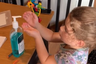 David Warner shares an adorable video with his daughter, tells her the importance of using a hand sanitizer