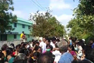 villagers protest for isolation ward between house