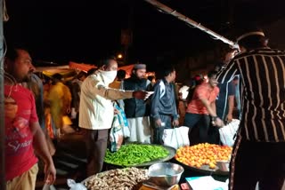 Crowd gathered in the market to get essential goods