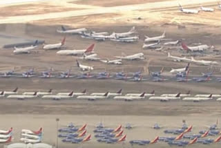 Airlines parking planes due to virus impact