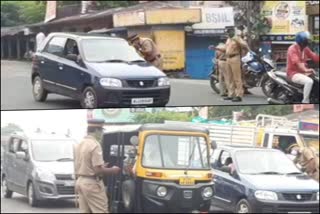 police tighten control at malappuram  മലപ്പുറത്ത് പൊലീസ് നിയന്ത്രണം കർശനമാക്കി  മലപ്പുറം  മലപ്പുറം ജില്ലാ വാര്‍ത്തകള്‍  malappuram  malappuram latest news  covid 19  covid 19 latest news