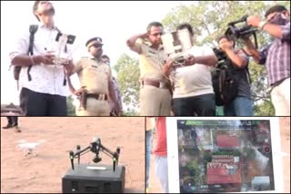 thrissur police  thrissur police uses drone  ലോക്‌ഡൗണ്‍ ലംഘിക്കുന്നവര്‍ക്ക് ഇനി രക്ഷയില്ല  ഡ്രോണുമായി തൃശൂര്‍ പൊലീസ്  തൃശൂര്‍  thrissur district news