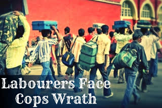 Migrant labourers trudge back home, face police wrath in Uttar Pradesh