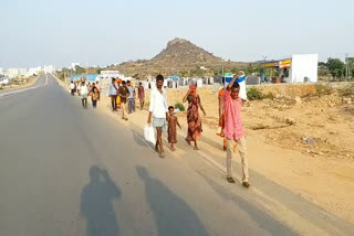 labours return to village in mahabubnagar