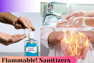 Alcohol-based hand sanitizers are flammable!