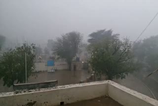 heavy rain in jhunjhunu, corona infection in jhunjhunu, झुंझुनू में बारिश