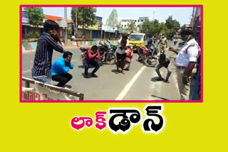 prodhuturu police strictly following lockdown in kadapa