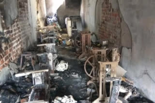 due to electric shock an work shop was fired at prodhuturu in kadapa