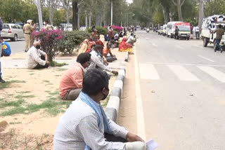 Crowd gathered in chandigarh