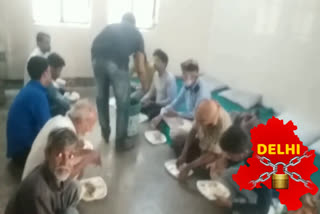 govt food for needy person in seelampur shelter home