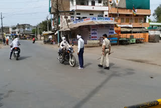 Police made strong arrangements due to lock down in Sheopur