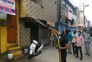 sanitizer spraying in kurukshetra