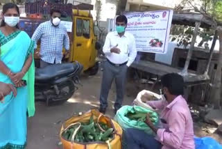 mobile farmer markets available to the people due to lockdown at vanastalipuram rangareddy