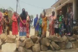 Nuapara women block road for aware people about corona