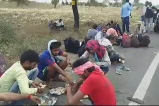 social workers gave food to labours of rajsthan and madhya pradesh