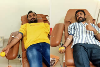 blood donate by social workers