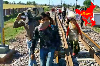 labours migrating from delhi to rajasthan