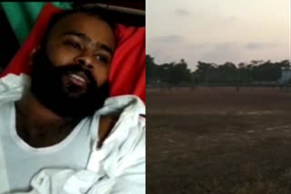 ward member beaten by police  police football  പൊലീസ് ഫുട്‌ബോൾ  വാര്‍ഡ് മെമ്പറിന് മര്‍ദനം