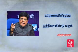 பியூஷ் கோயல் மத்திய அமைச்சர் பியூஷ் கோயல் கரோனா பியூஷ் கோயல் Piyush Goyal Union Minister Piyush Goyal Corona Piyush Goyal