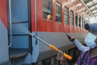 railway coaches being converted to isolation ward