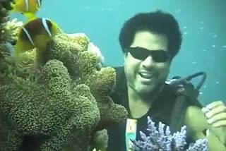 under water corona awareness campaign by a odia scuba diver