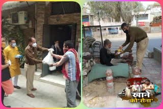 Moti Nagar police distributed food to the needy