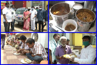 food distribution to needy and beggars at east godavari