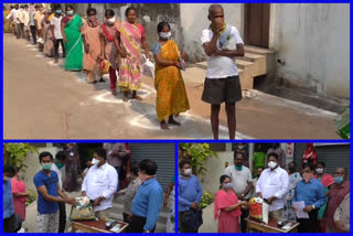 tanuku mla distributes ration to people