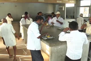 rush in Gadag Indira canteen