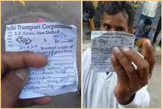 ticket checker in DTC bus have fined of rs. 100 for without ticket traveling