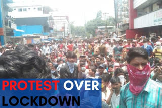 Thousands of migrant labourers stage protest in Kottayam violating lockdown norms