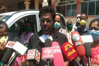 செய்தியாளர்களை சந்தித்த மாவட்ட ஆட்சியர் கந்தசாமி