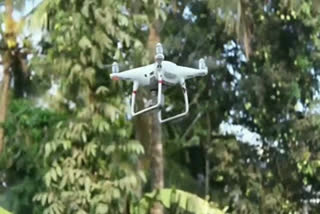 ഹെലി ക്യാമറ  ഹെലി ക്യാമറ പരിയാരം  heli camera at pariyaram  lock down news kerala  pariyaram poloce latest news