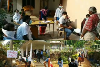 People barrels for ration