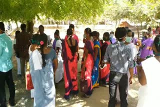 Health care workers meeting in crowd in ariyalur collector office