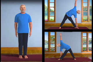 PM shares 3D animated videos of him practising yoga