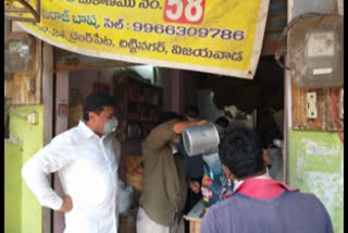 minister vellampalli inspected  ration shops at vijyawada