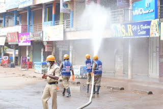 Chemical spraying in Bhantwal