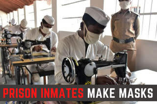 Mirzapur prison inmates  Prison inmates make masks  Masks made in jail  Mirzapur prison mews  UP jail inmates  prisoners make masks  coronavirus mash shortage  6000 masks by prisoners  ഉത്തര്‍പ്രദേശില്‍ മാസ്‌കുകള്‍ ഉണ്ടാക്കി തടവുകാര്‍  ലക്‌നൗ