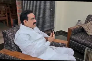 Narottam Mishra discusses video conferencing with officials