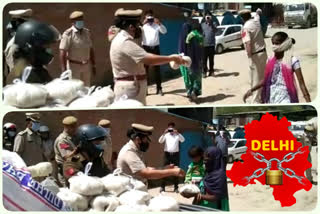 Joint CP Shalini Singh in Dwarka distributed ration among the needy people Delhi Lockdown