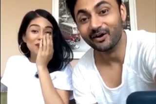 Amrita Rao insta live with husband