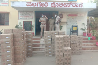 police raided over illigally collected alcohal at haveri