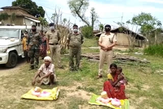 Administration distributed the items of need in Naxalite areas