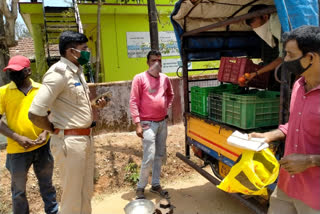 Buy groceries for people's homes from police