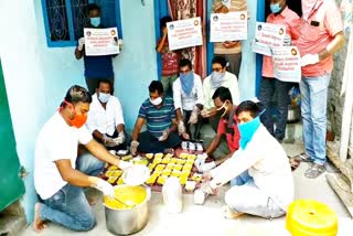 snehalaya youth association food distribution for poor people and beggers in metpally